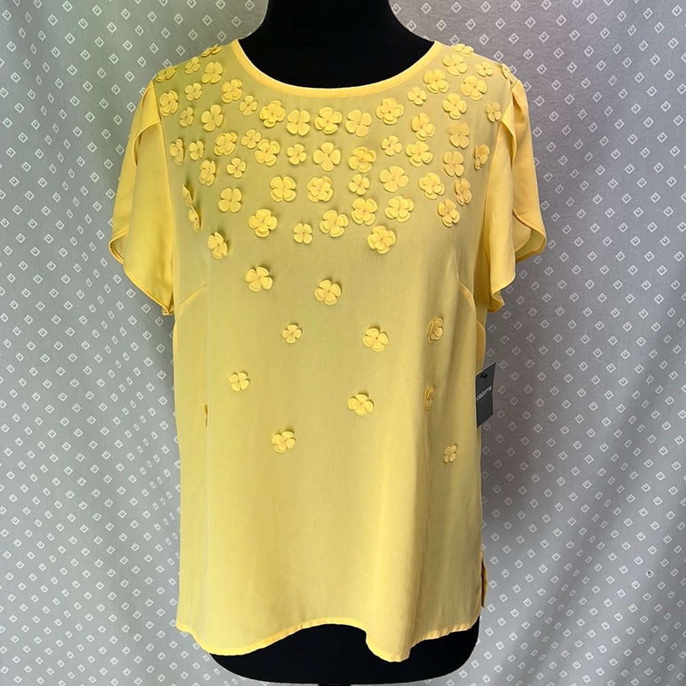Liz Claiborne Chateau Gardens Sunlight Career Blouse